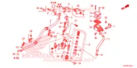 MAITRE CYLINDRE DE FREIN ARRIERE pour Honda CBR 650 F ABS MATT BLACK de 2014