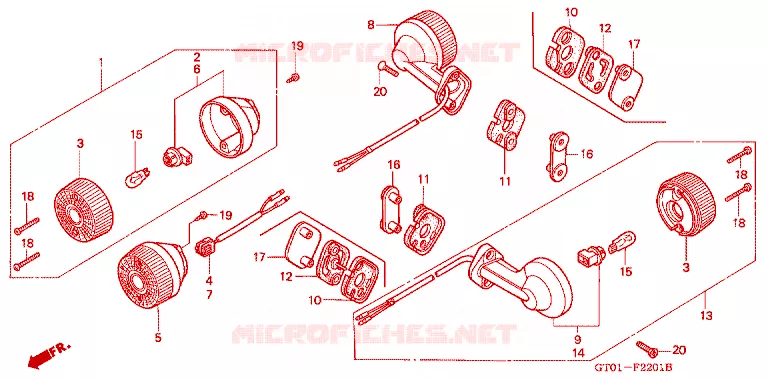 CLIGNOTANT Honda MOTO 90 CUB 1993  C90DP