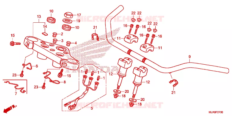 GUIDON Honda MOTO 750 SHADOW 2014  VT750CE