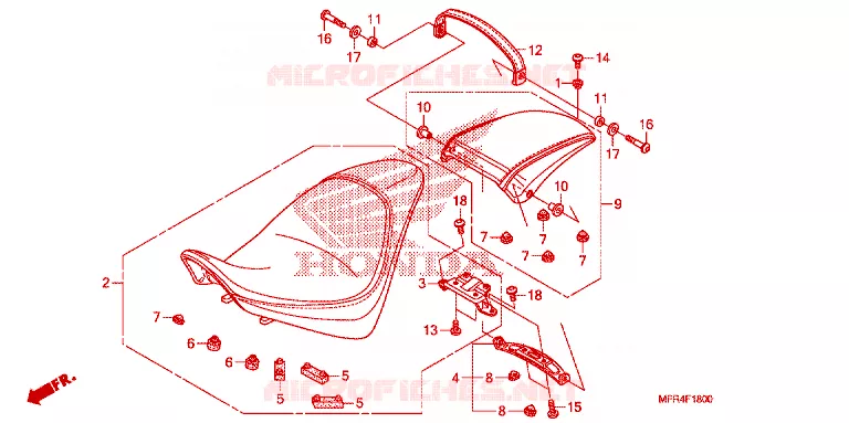 SELLE Honda MOTO 1300 VT 2012  VT1300CXC_A