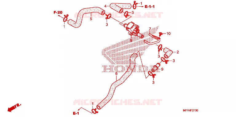 SYSTÈME D'AIR AUXILIAIRE Honda MOTO 1300 VT 2012  VT1300CXC_A