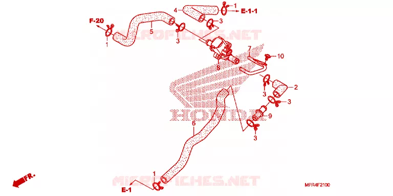 SYSTÈME D'AIR AUXILIAIRE Honda MOTO 1300 VT 2012  VT1300CXC_A