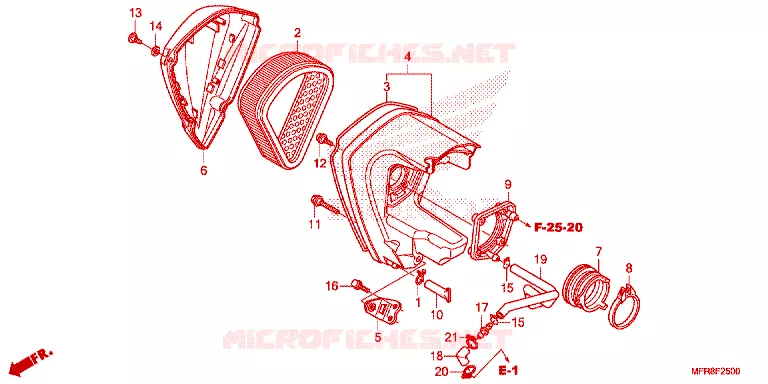 FILTRE A AIR Honda MOTO 1300 VT 2014  VT1300CXE