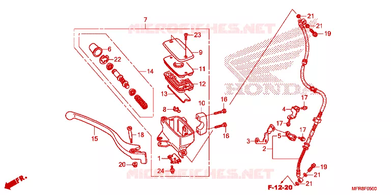 MAITRE CYLINDRE DE FREIN AVANT Honda MOTO 1300 VT 2014  VT1300CXE