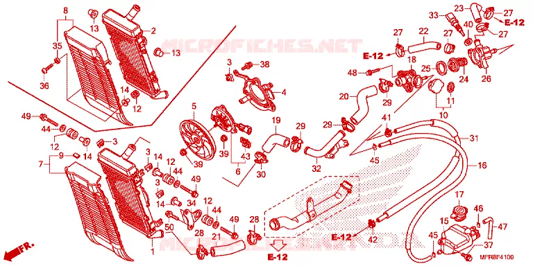 RADIATEUR Honda MOTO 1300 VT 2014  VT1300CXE