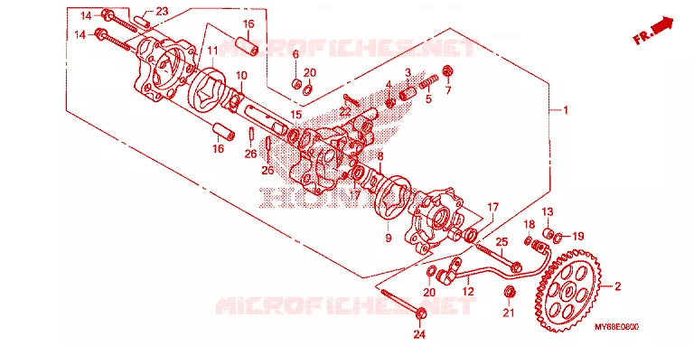 POMPE A HUILE Honda MOTO 650 XR 2010  XR650L9