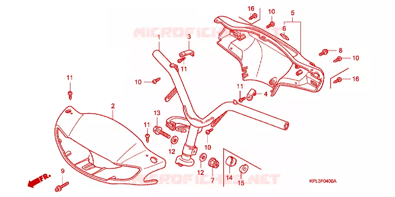 GUIDON - CARENAGE Honda SCOOTER 110 ACTIVA 2011  SCV110B