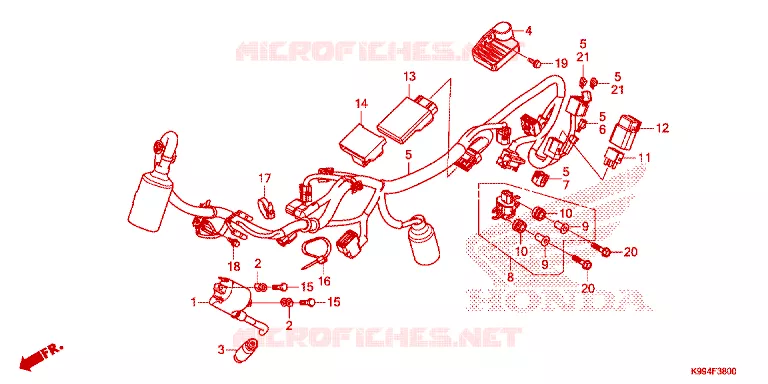 FAISCEAU DES FILS Honda MOTO 250 CRF 2021  CRF250FM