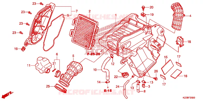 FILTRE A AIR Honda MOTO 250 CRF 2013  CRF250LD