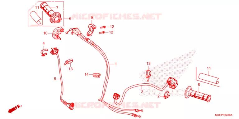 COMMODO - LEVIER - CABLE Honda MOTO 450 CRF 2024  CRF450RR_S