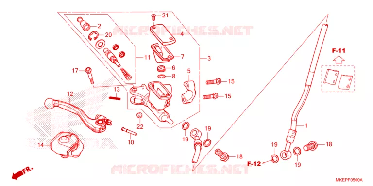 MAITRE CYLINDRE DE FREIN AVANT Honda MOTO 450 CRF 2024  CRF450RR_S