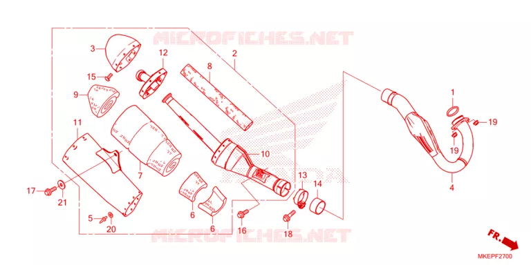 SILENCIEUX D'ECHAPPEMENT Honda MOTO 450 CRF 2024  CRF450RR_S