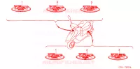 AUTOCOLLANTS pour Honda TACT 50 STAND UP de 1996
