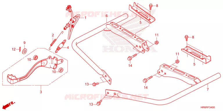 PEDALE - REPOSE PIED Honda ATV 520 FOURTRAX 2024  TRX520FA7R