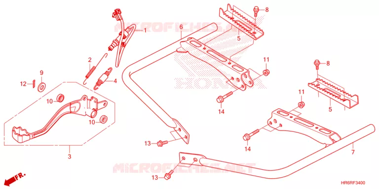 PEDALE - REPOSE PIED Honda ATV 520 FOURTRAX 2024  TRX520FA6R