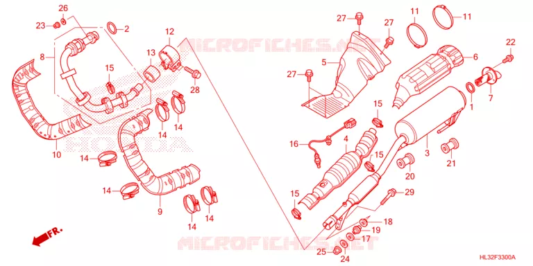 SILENCIEUX D'ECHAPPEMENT Honda ATV 700 PIONEER 2024  SXS700M2DR