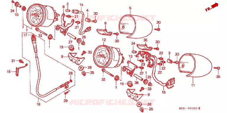 COMPTEUR Honda MOTO 1500 GOLD-WING 1998  GL1500CW