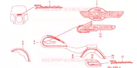 AUTOCOLLANTS pour Honda VALKYRIE 1500 F6C TOURER de 2000