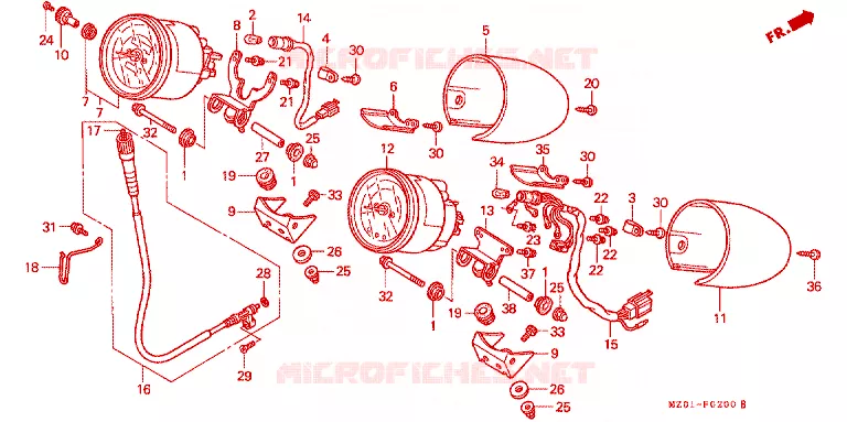 COMPTEUR Honda MOTO 1500 GOLD-WING 2000  GL1500CTY