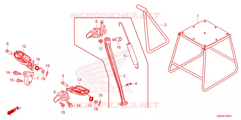 REPOSE PIED - BEQUILLE Honda MOTO 250 CRF 2024  CRF250RXR