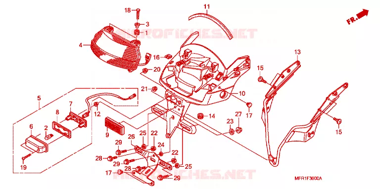 FEU ARRIERE Honda MOTO 1300 VT 2013  VT1300CXC