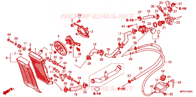 RADIATEUR Honda MOTO 1300 VT 2013  VT1300CXC