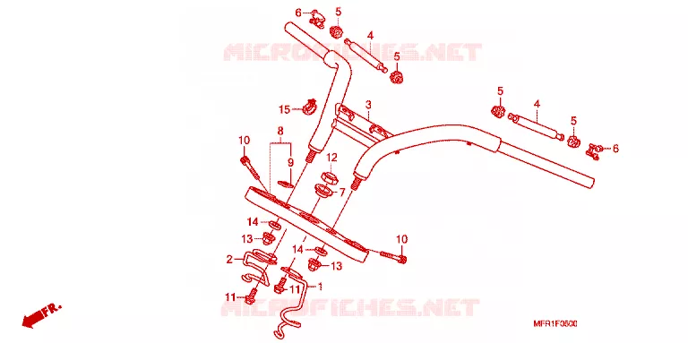 GUIDON - TE DE FOURCHE Honda MOTO 1300 VT 2013  VT1300CXC