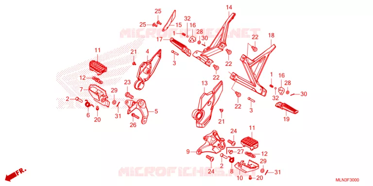REPOSE PIED Honda MOTO 1100 AFRICA-TWIN 2024  CRF1100DL4R