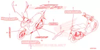 AUTOCOLLANTS pour Honda SH 125 SPORTY 5ED de 2024