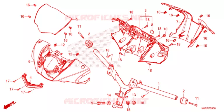 GUIDON - CARENAGE Honda SCOOTER 150 SH 2024  SH150AD2R