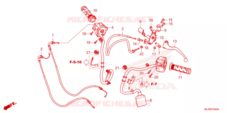 LEVIER DE GUIDON - CABLE - COMMODO Honda MOTO 500 CB 2024  CB500FAR