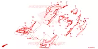 COUVERCLES LATERAUX   ARRIERES pour Honda CB 500 HORNET de 2024