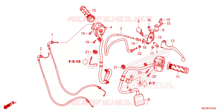 LEVIER DE GUIDON - CABLE - COMMODO Honda MOTO 500 CB 2024  CB500FAR