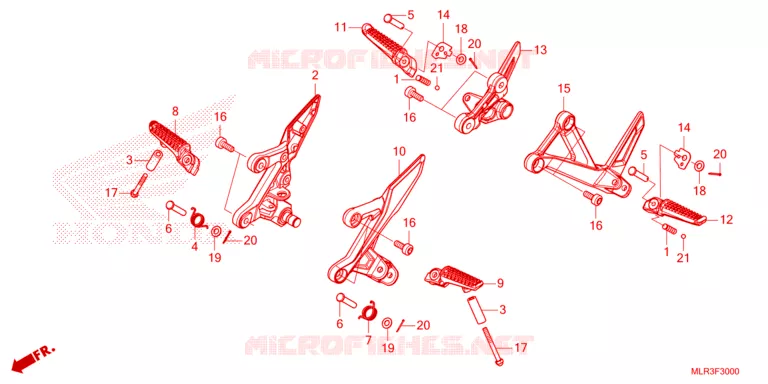 REPOSE PIED Honda MOTO 500 CBR 2024  CBR500RAR