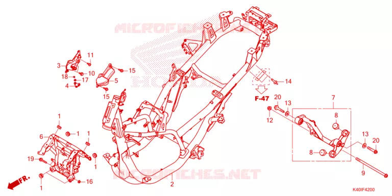 CADRE Honda SCOOTER 125 FORZA 2023  NSS125ADR_4ED