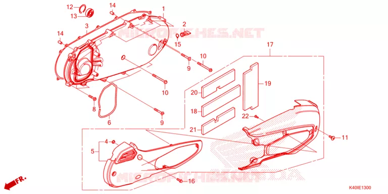 COUVERCLE GAUCHE Honda SCOOTER 125 FORZA 2023  NSS125ADR_4ED