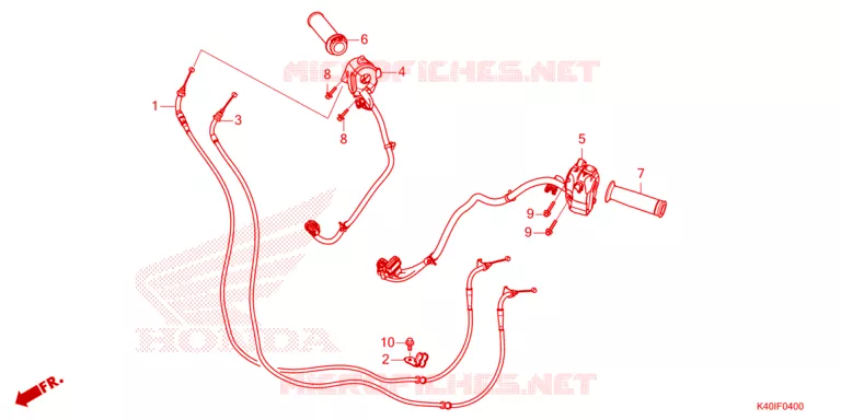 COMMODO - LEVIER - CABLE Honda SCOOTER 125 FORZA 2023  NSS125ADR