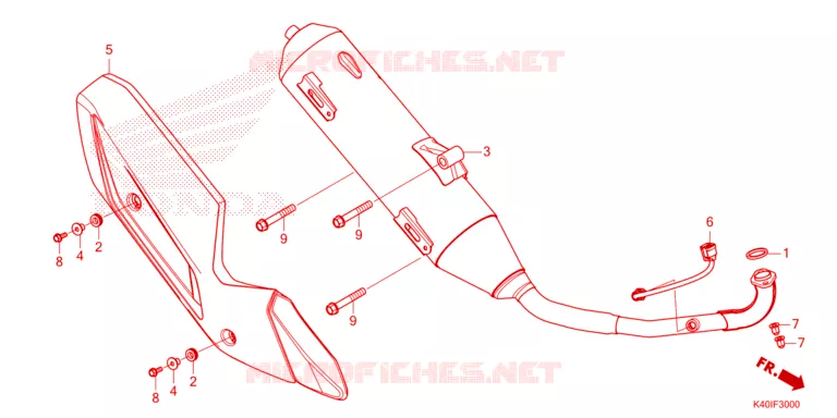 SILENCIEUX D'ECHAPPEMENT Honda SCOOTER 125 FORZA 2023  NSS125ADR