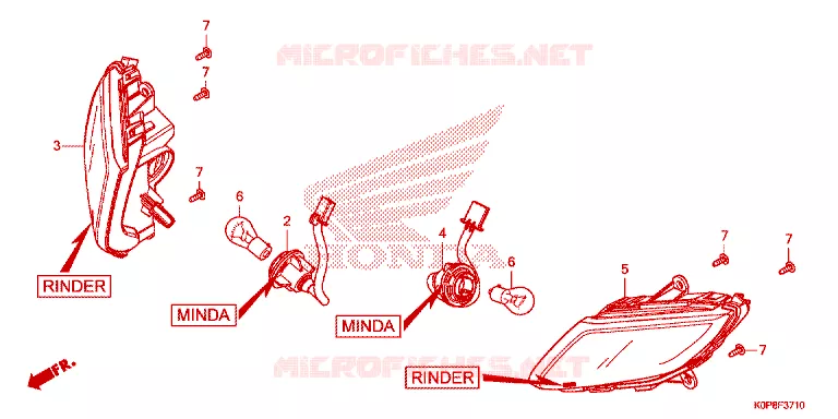 CLIGNOTANT AVANT Honda SCOOTER 110 DIO 2023  SCV110P