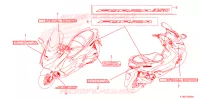 AUTOCOLLANTS pour Honda FORZA 350 SMART TOP BOX de 2024