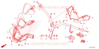 GUIDON   CARENAGE pour Honda FORZA 350 SMART TOP BOX de 2024