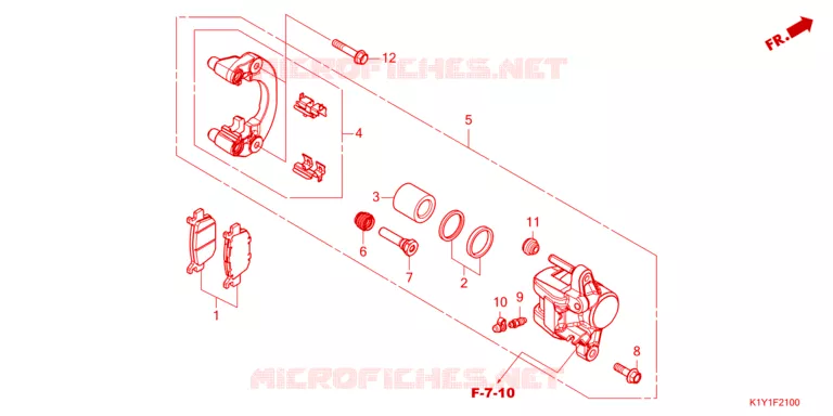 ETRIER DE FREIN ARRIERE Honda SCOOTER 125 PCX 2022  WW125AM