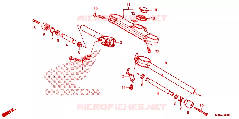GUIDON - TE DE FOURCHE Honda MOTO 1000 CBR 2023  CBR1000SPP
