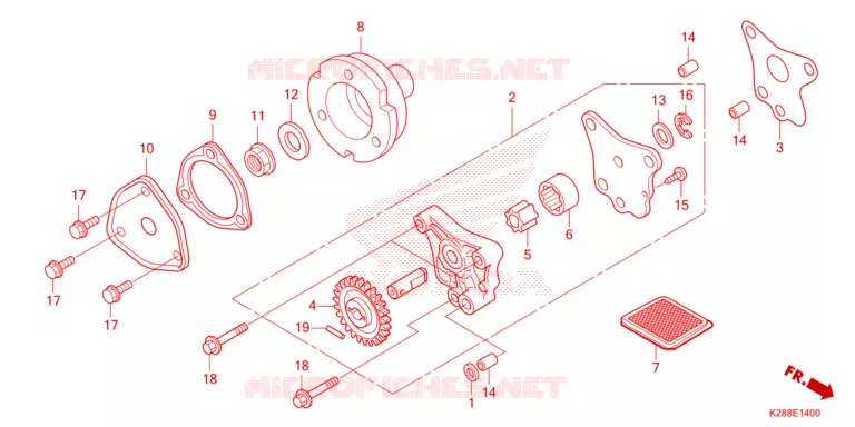 POMPE A HUILE Honda MOTO 125 CRF 2023  CRF125FP