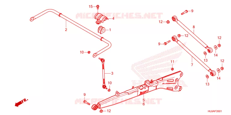 TRIANGLES - BARRE ANTI ROULIS Honda ATV 1000 TALON 2024  SXS1000S2XR
