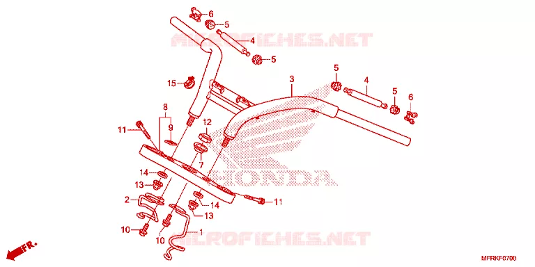 GUIDON - TE DE FOURCHE Honda MOTO 1300 VT 2024  VT1300CXAR