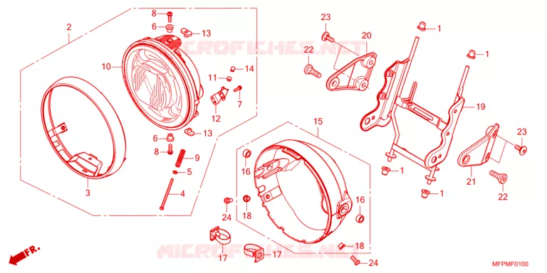 PHARE Honda MOTO 1300 CB 2021  CB1300SPP