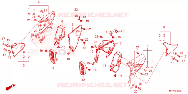OUIES DE RADIATEUR Honda MOTO 650 CB 2024  CB650RAR