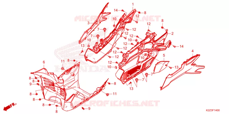 MARCHE PIEDS Honda SCOOTER 125 AIR-BLADE 2023  ACA125CBFP_2AD