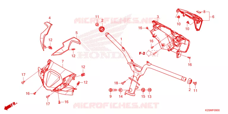GUIDON - CARENAGE Honda SCOOTER 160 CLICK 2024  ACB160CATN_3MA